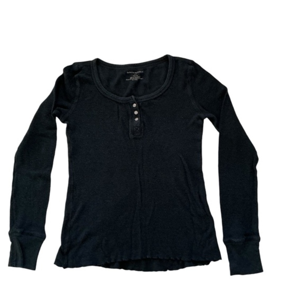 Vintage Banana republic ribbed long sleeve shirt black size XS